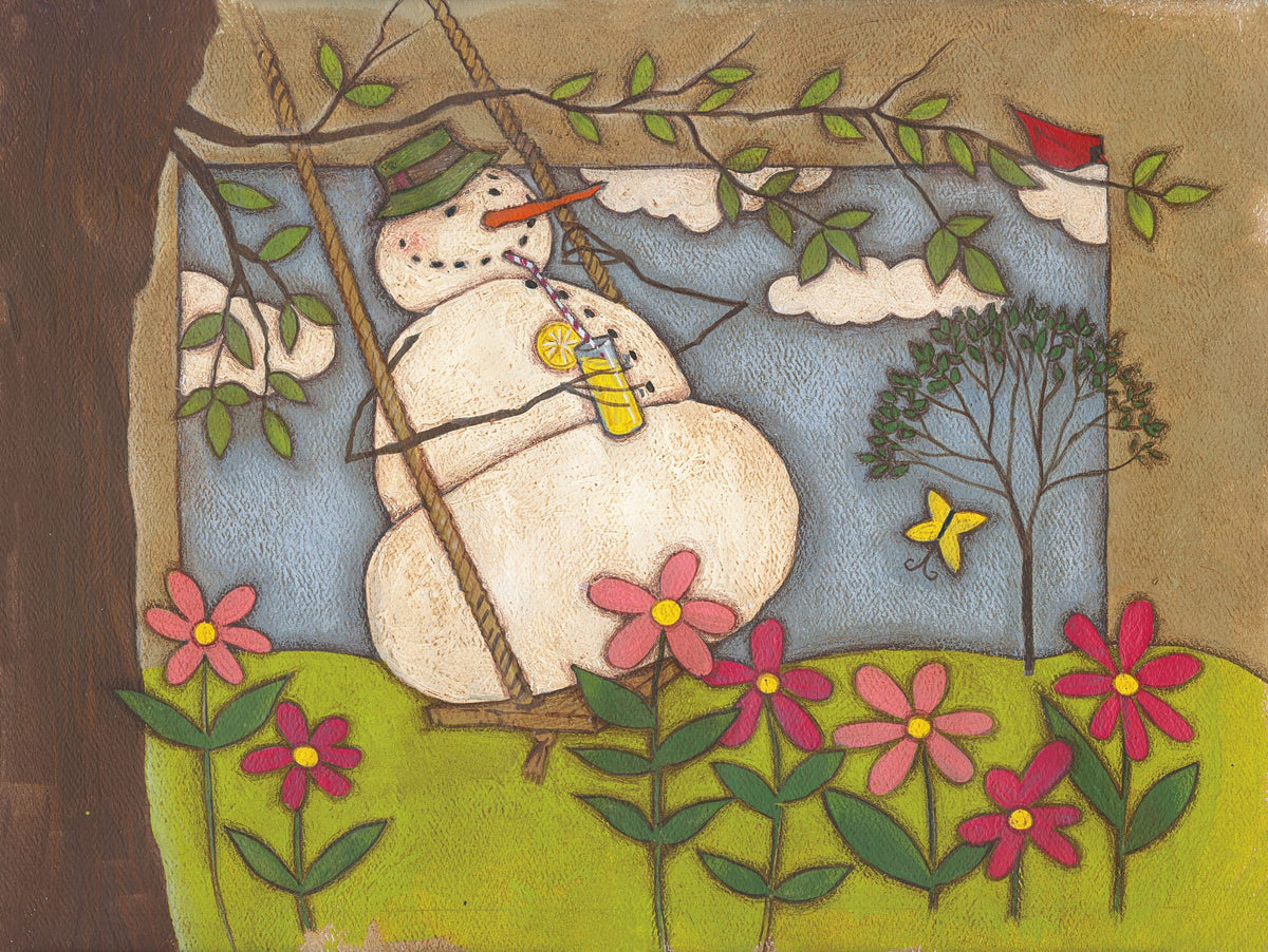 Seasonal Snowman VI Mural Wallpaper - pure wallpaper artwork