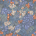 Floral Sparklers, Periwinkle Mural Wallpaper - pure wallpaper artwork