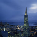 Luminous Triangle Skyline Mural Wallpaper - pure wallpaper artwork