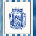 Chinoiserie Vase I Stripes Mural Wallpaper - pure wallpaper artwork