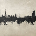 Halmstad Sweden Skyline Concrete Mural Wallpaper - pure wallpaper artwork