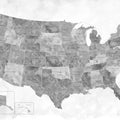 US State Map - Jimmy Wash Mural Wallpaper - pure wallpaper artwork