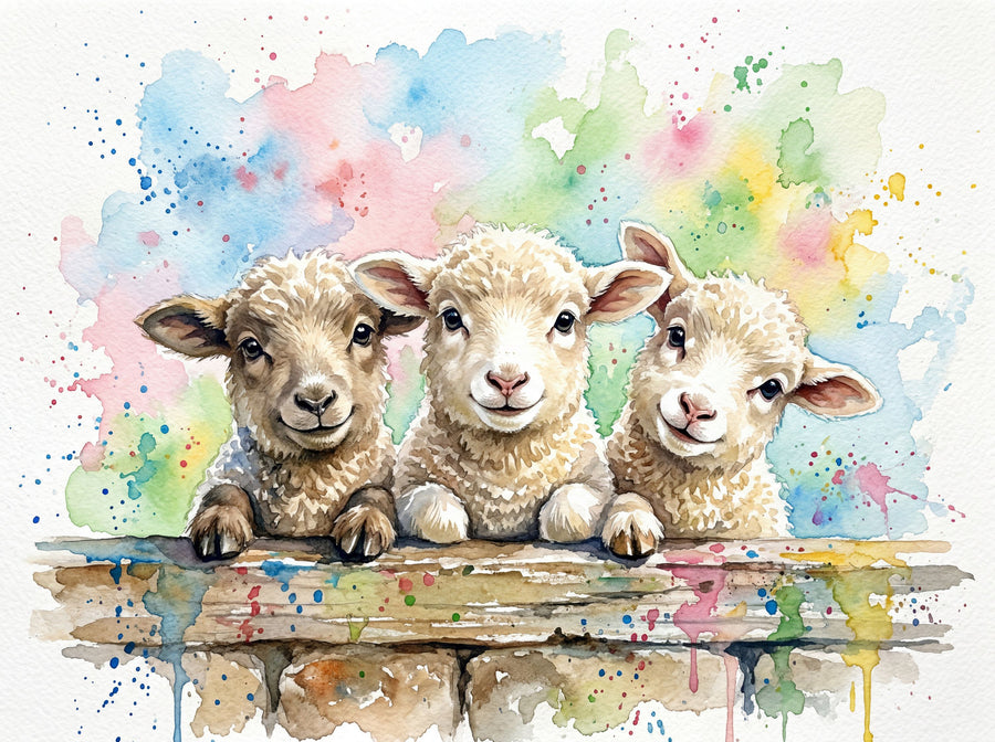 Sheep - Cute Baby Animals Series Mural Wallpaper
