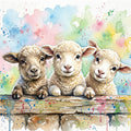Sheep - Cute Baby Animals Series Mural Wallpaper - pure wallpaper artwork