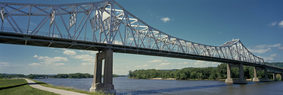 Tranquil Bridge Crossing Mural Wallpaper