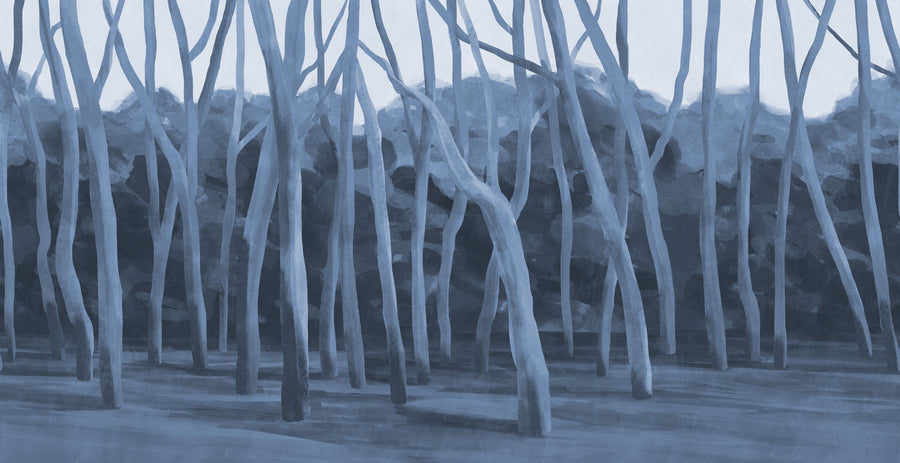 Dune Forest, Blues Mural Wallpaper