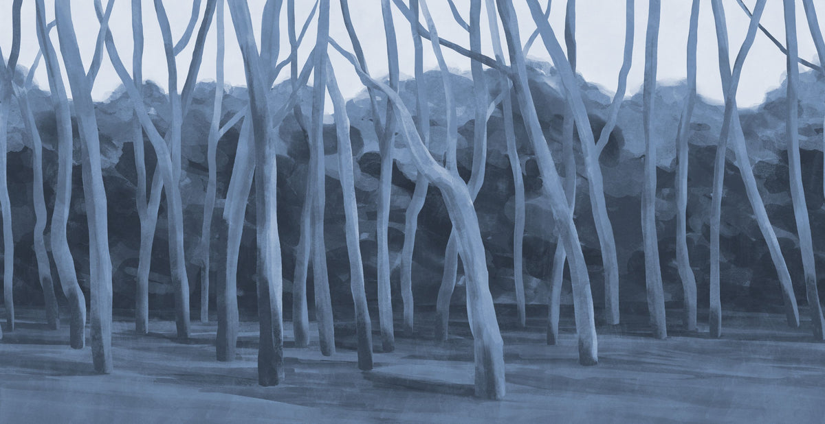 Dune Forest, Blues Mural Wallpaper - pure wallpaper artwork
