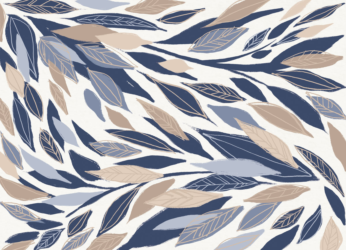 Leafy Lines Mural Wallpaper - pure wallpaper artwork