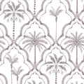 The Palm Lattice, Lavender Gray Mural Wallpaper - pure wallpaper artwork