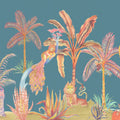 Colorful Jungle, Turqouise Mural Wallpaper - pure wallpaper artwork