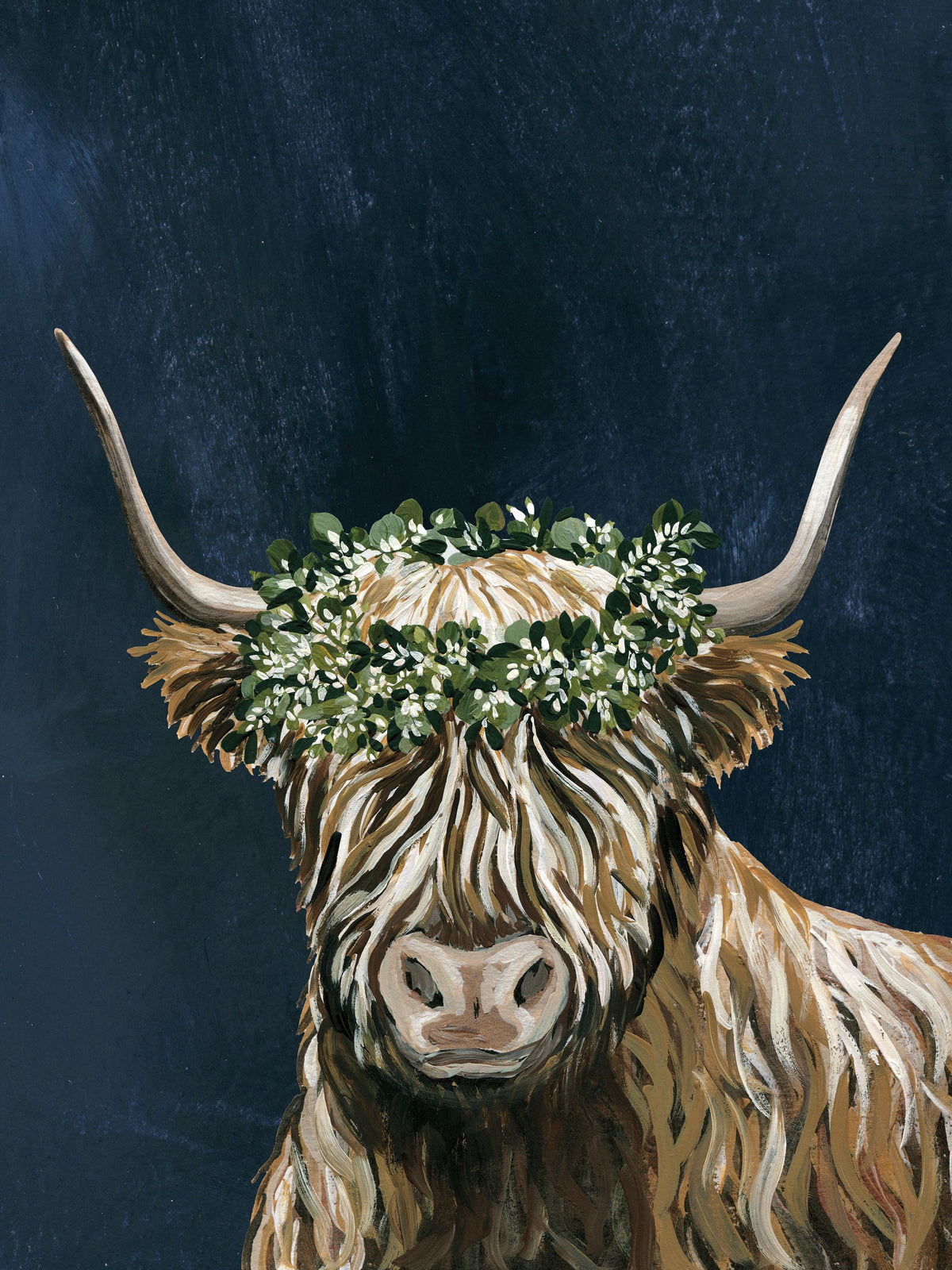 Harvest Cow Sage Texture Dark Mural Wallpaper - pure wallpaper artwork