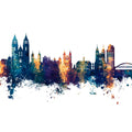 Magdeburg Germany Skyline Blue & Bronze Mural Wallpaper - pure wallpaper artwork