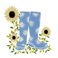 Boots with Sunflowers Mural Wallpaper - pure wallpaper artwork