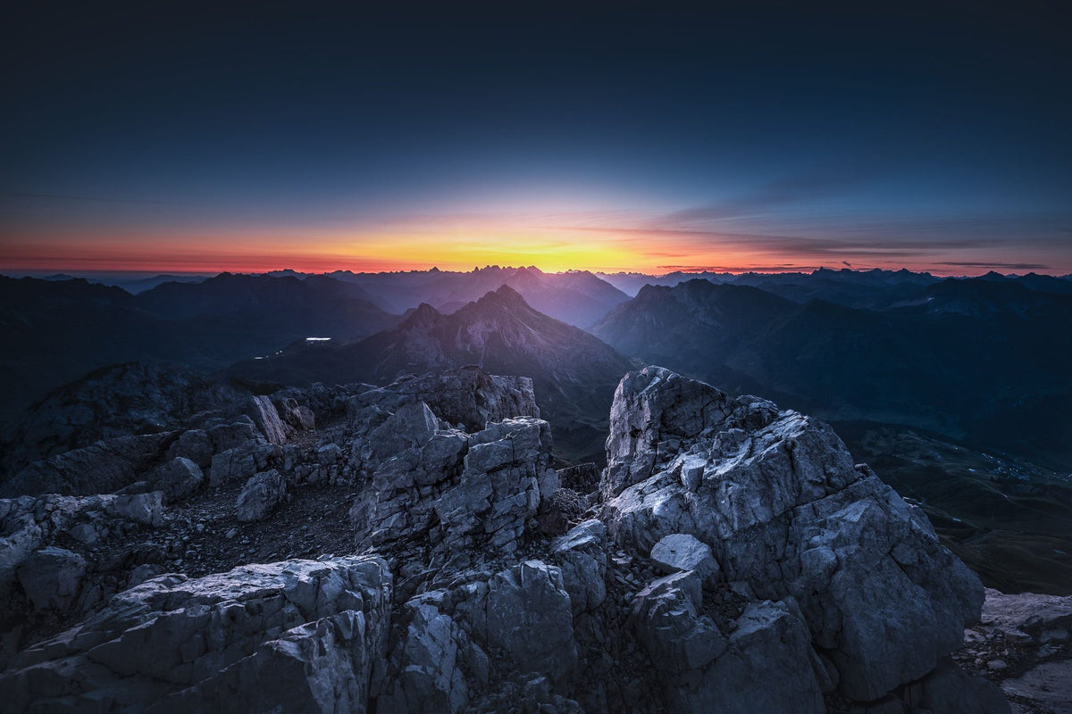 Mountanous Sunrise Mural Wallpaper - pure wallpaper artwork