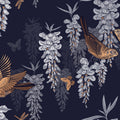 Elegant Birds Pattern Mural Wallpaper - pure wallpaper artwork