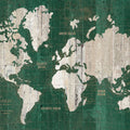 Old World Map Green Mural Wallpaper - pure wallpaper artwork