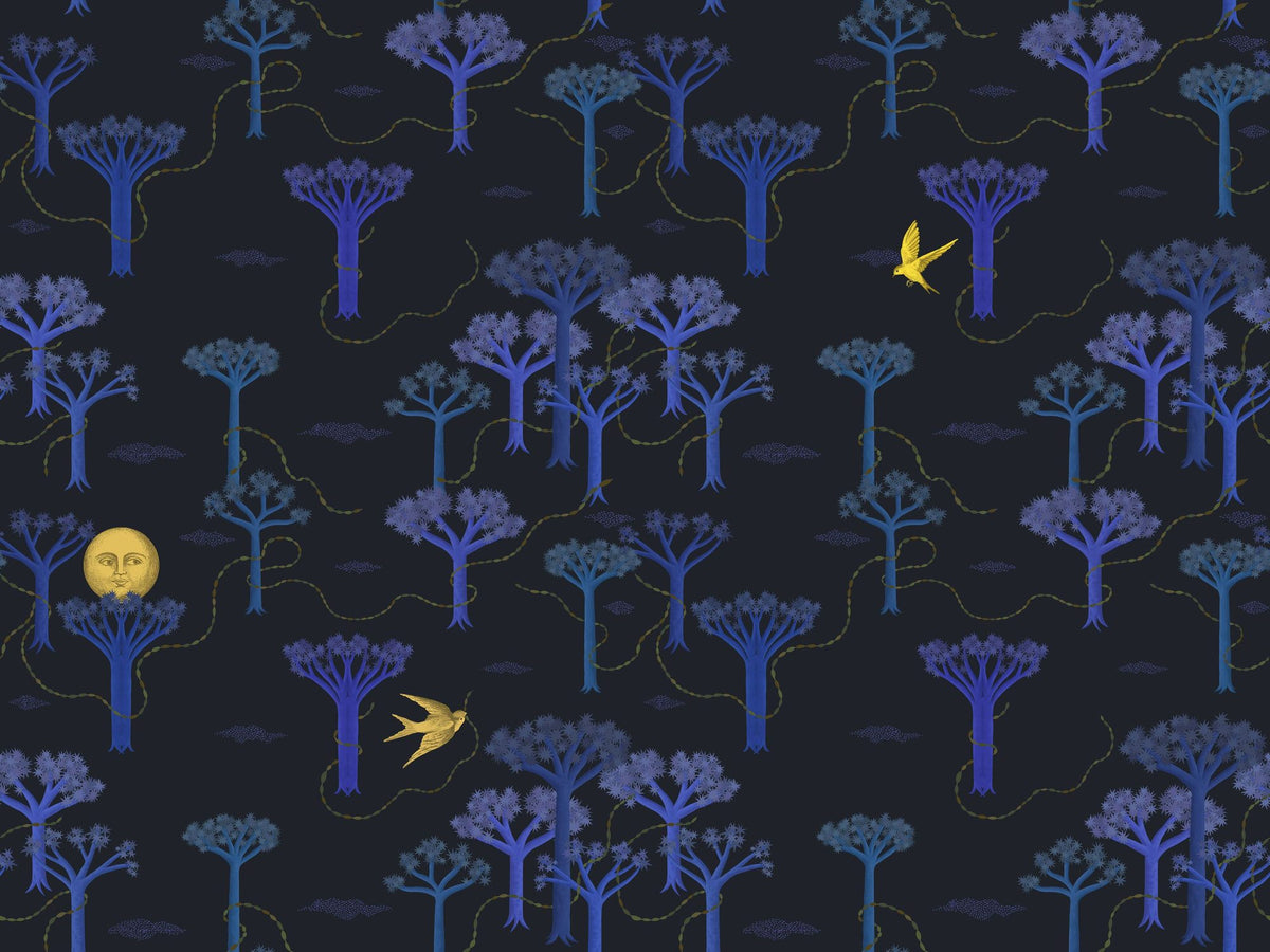 Moonlight Forest, Dark Mural Wallpaper - pure wallpaper artwork