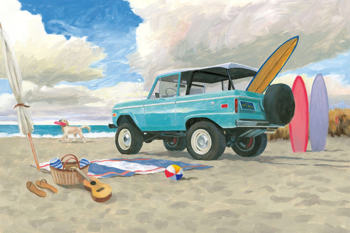 Beach Ride Parking Mural Wallpaper - pure wallpaper artwork