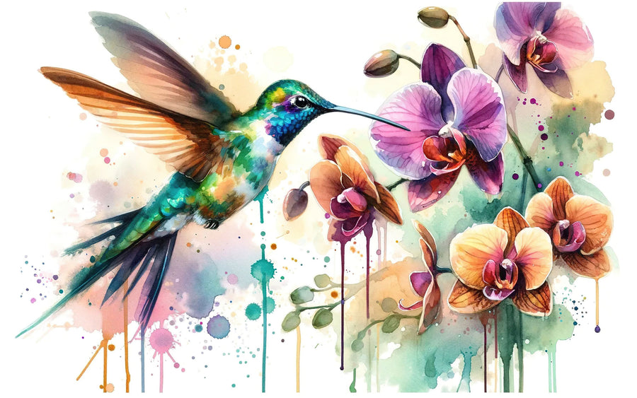 Hummingbird Dance Mural Wallpaper