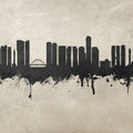 Tel Aviv Skyline Concrete Mural Wallpaper - pure wallpaper artwork