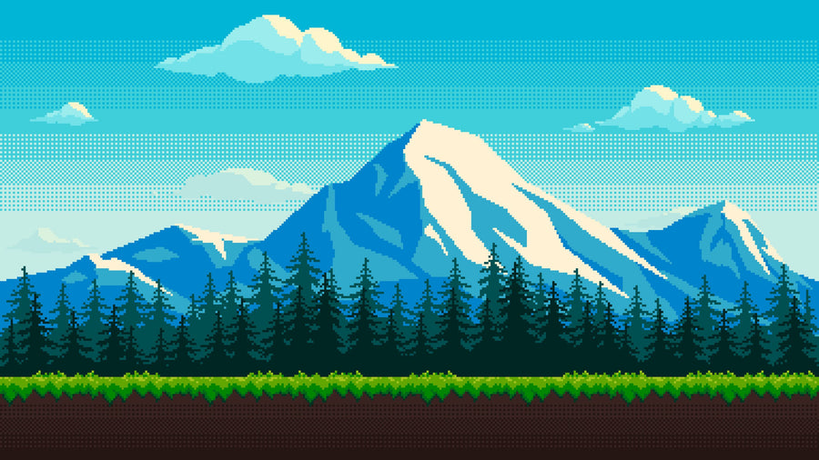 Arcade Mountain Mural Wallpaper