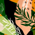 Graphic Leaves & Bold Colors Mural Wallpaper - pure wallpaper artwork