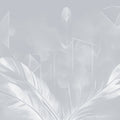 Solid Feather Geometry Gray Mural Wallpaper - pure wallpaper artwork