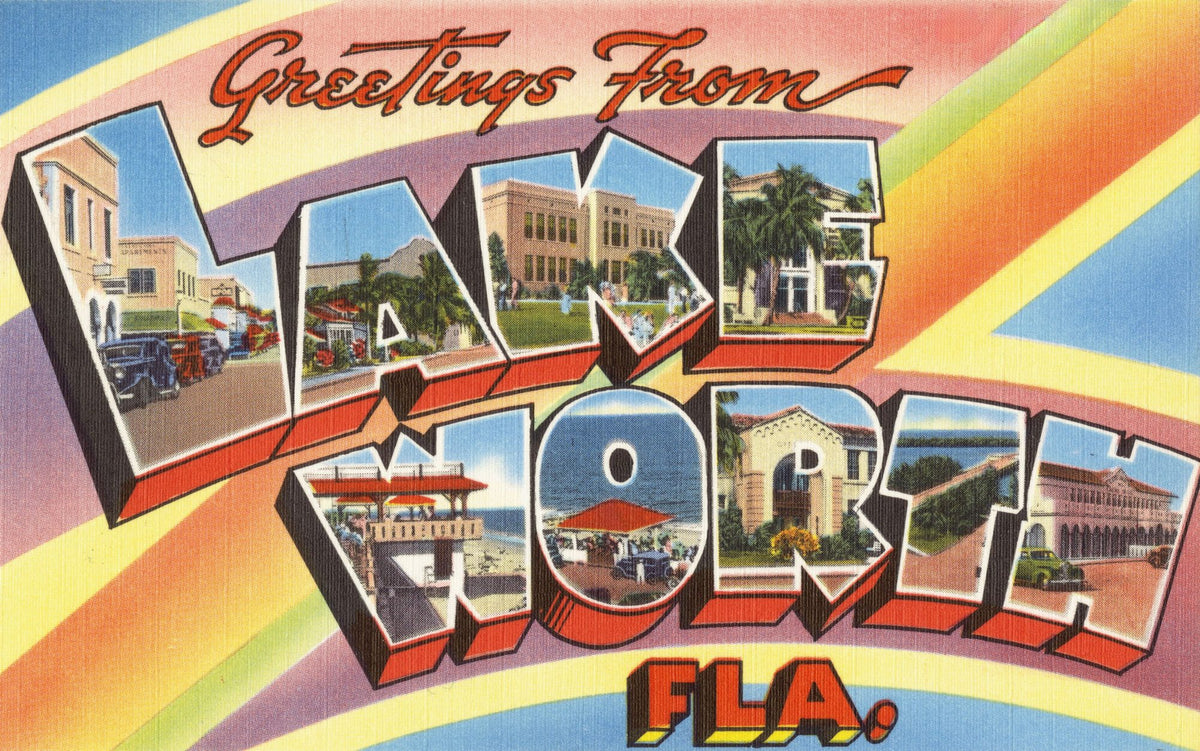 Greetings From Lake Worth Mural Wallpaper - pure wallpaper artwork