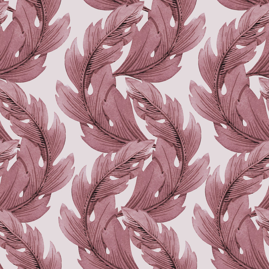 Verdant Plume, Chalky Rose Mural Wallpaper