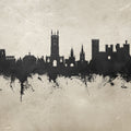 Warwick England Skyline Concrete Mural Wallpaper - pure wallpaper artwork