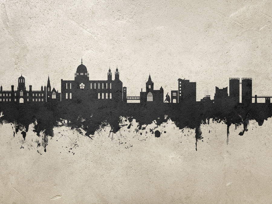 Galway Ireland Skyline Concrete Mural Wallpaper
