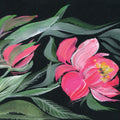 Peony on Black Mural Wallpaper - pure wallpaper artwork