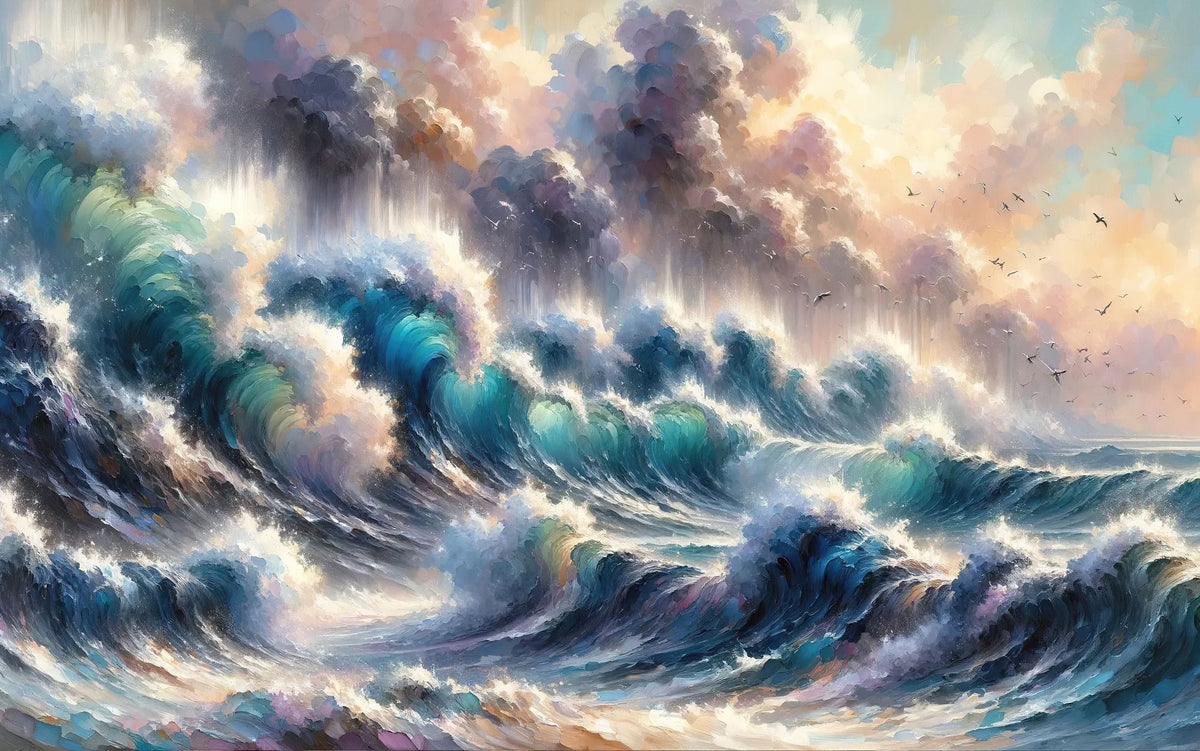 Ocean's Embrace Mural Wallpaper - pure wallpaper artwork