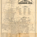 Map of the City of Columbus Ohio Mural Wallpaper - pure wallpaper artwork