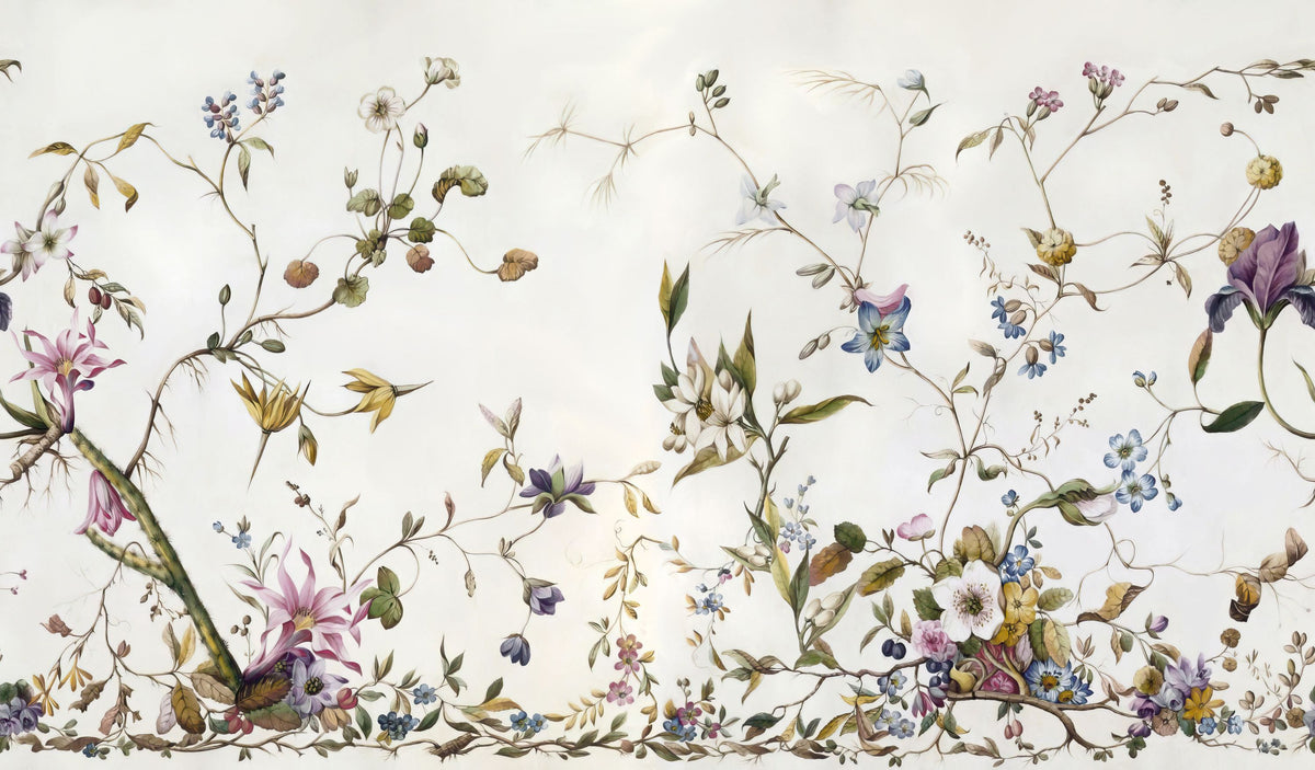 My Floral Abode, Lime Mural Wallpaper - pure wallpaper artwork