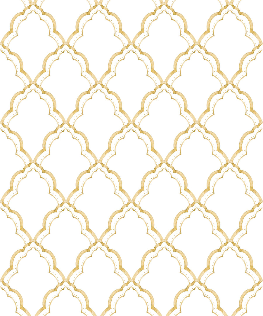 Medallion Trellis, Sunflower Mural Wallpaper