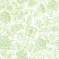 Kala Flowers Green on White Mural Wallpaper - pure wallpaper artwork