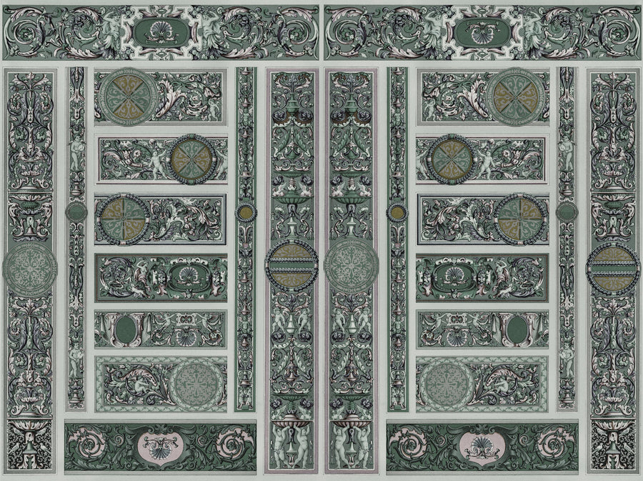 Chamber, Forest Green Mural Wallpaper