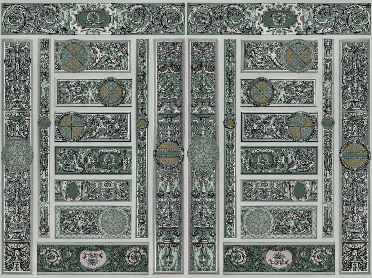 Chamber, Forest Green Mural Wallpaper - pure wallpaper artwork
