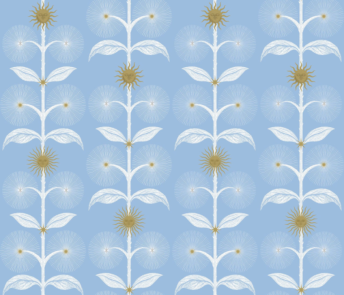 Helophite, Sky Blue Mural Wallpaper - pure wallpaper artwork