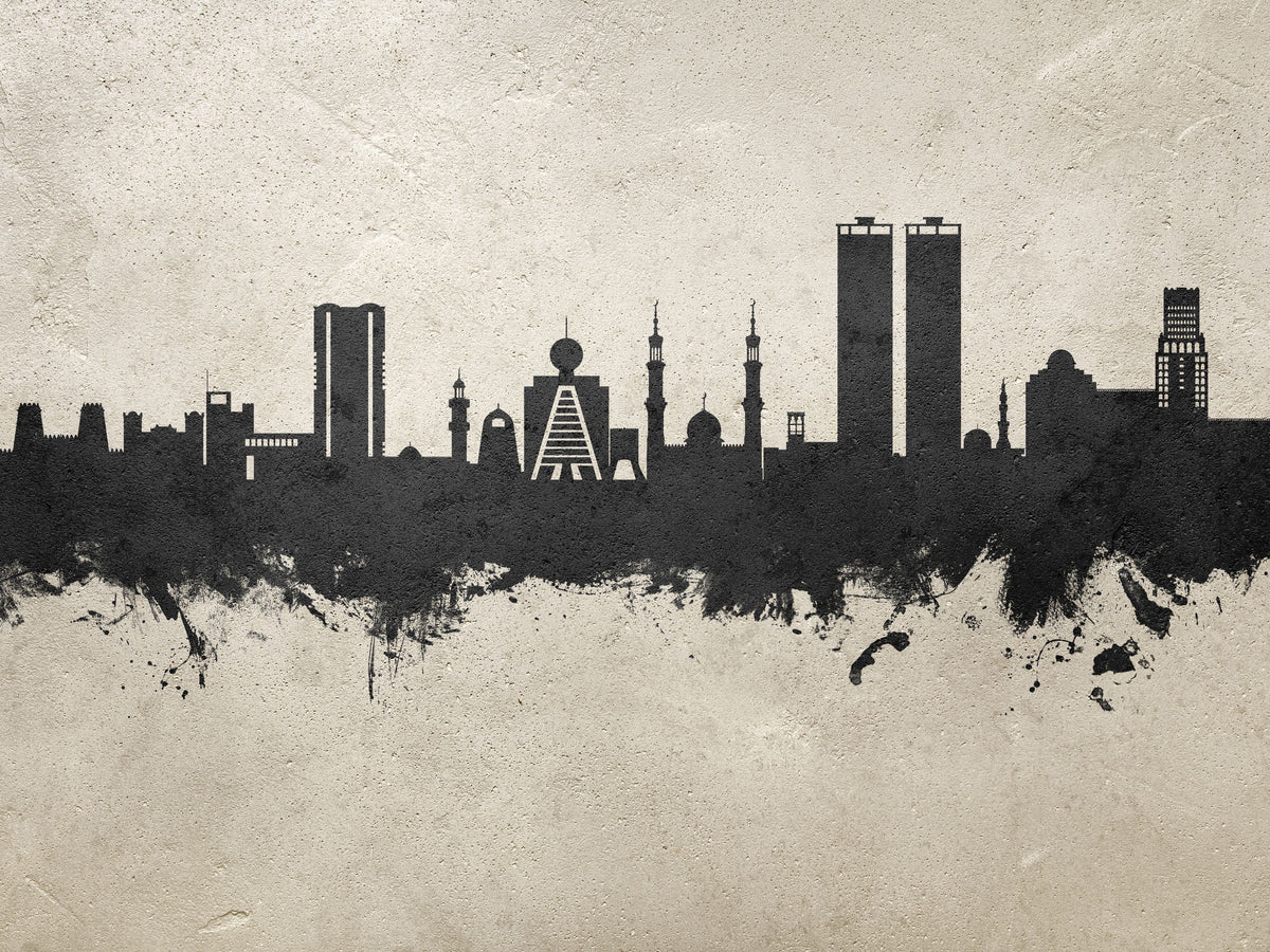 Ras Al Khaimah Skyline Concrete Mural Wallpaper - pure wallpaper artwork