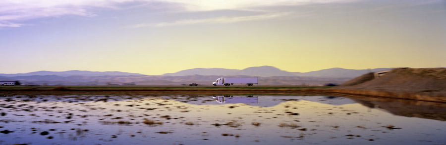 Highway Reflection Mural Wallpaper