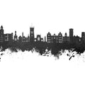 Wigan England Skyline Black & White Mural Wallpaper - pure wallpaper artwork