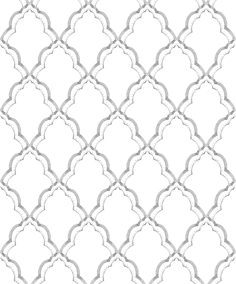 Medallion Trellis, Stone Mural Wallpaper