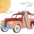 Surf Bus No.3 Mural Wallpaper - pure wallpaper artwork