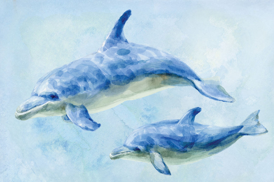 Graceful Dolphins II Mural Wallpaper