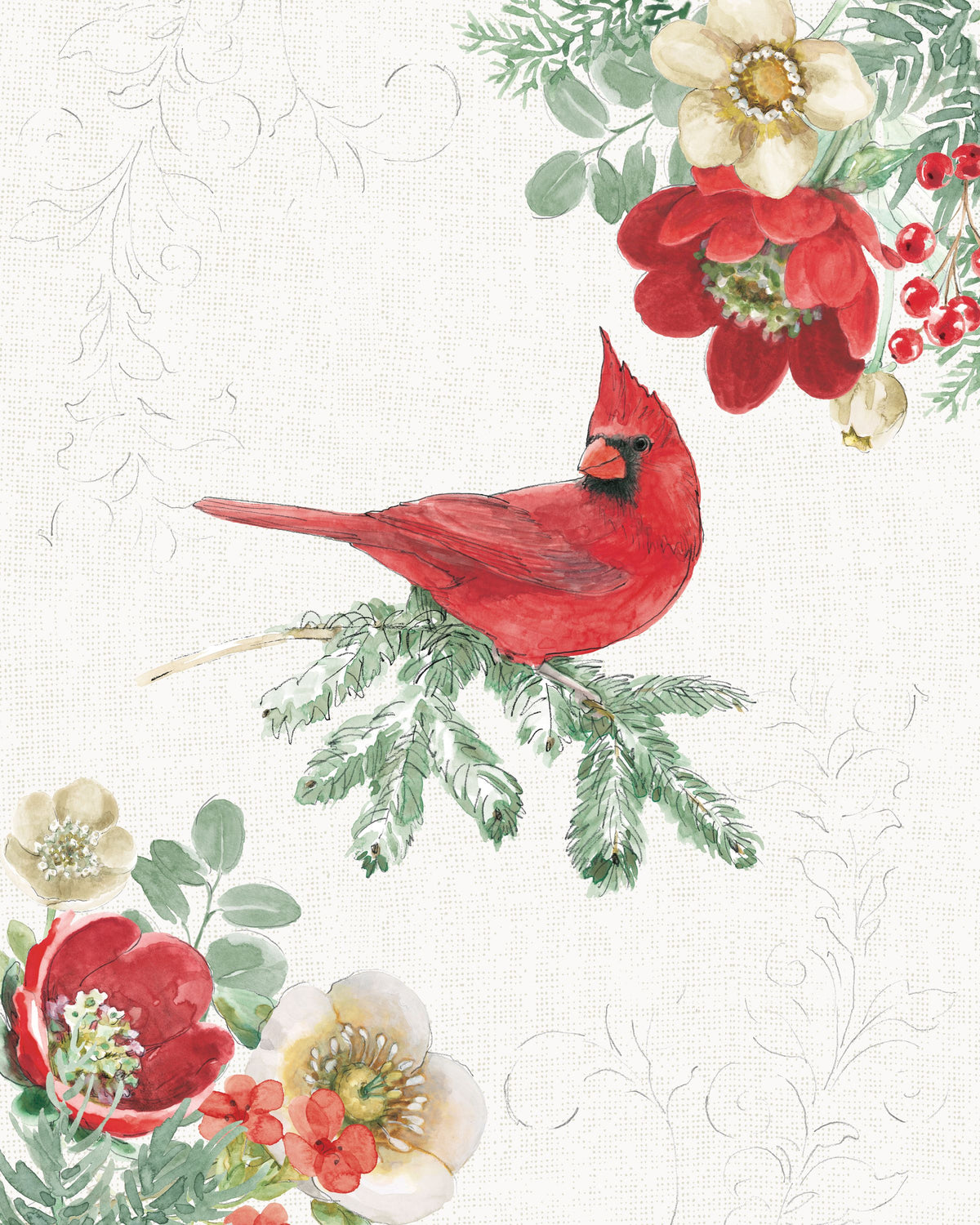 Holiday Traditions V Mural Wallpaper - pure wallpaper artwork