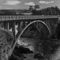 Lundbreck Falls Bridge BW Mural Wallpaper - pure wallpaper artwork