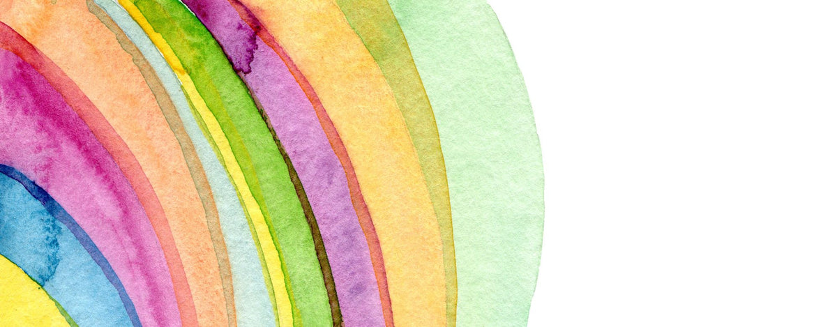 Watercolor Rainbow Mural Wallpaper - pure wallpaper artwork