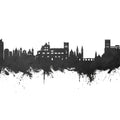 Granada Spain Skyline Black & White Mural Wallpaper - pure wallpaper artwork